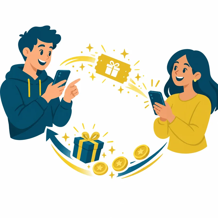 Friends sharing a CouMagic coupon and receiving rewards